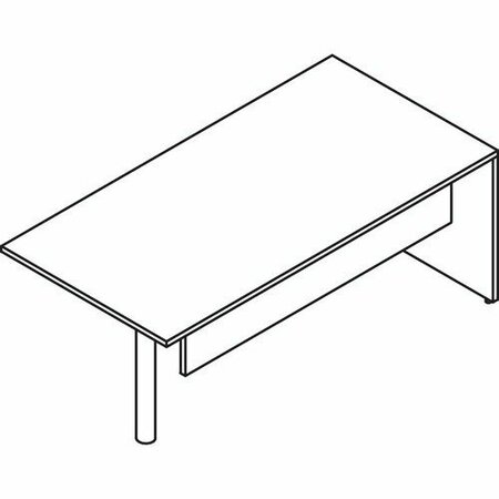 GROUPE LACASSE Table, w/ Modesty Panel, 72inWx36inDx29inH, Sahara LAS31NRTM3672R